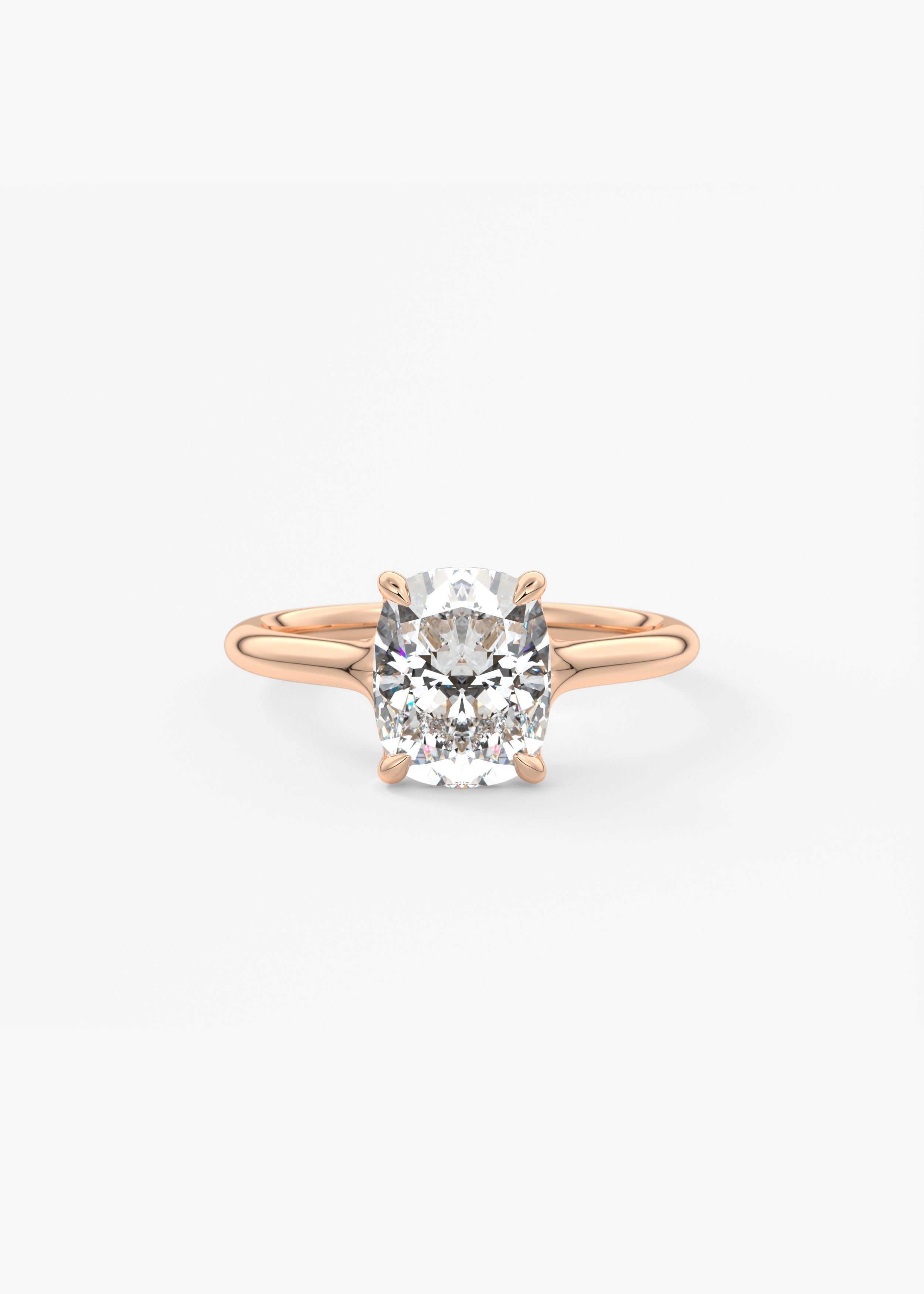 Elongated Cushion Split Shank Lab Grown Diamond Engagement Ring