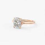 Elongated Cushion Split Shank Lab Grown Diamond Engagement Ring