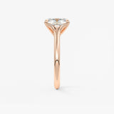 Elongated Cushion Split Shank Lab Grown Diamond Engagement Ring