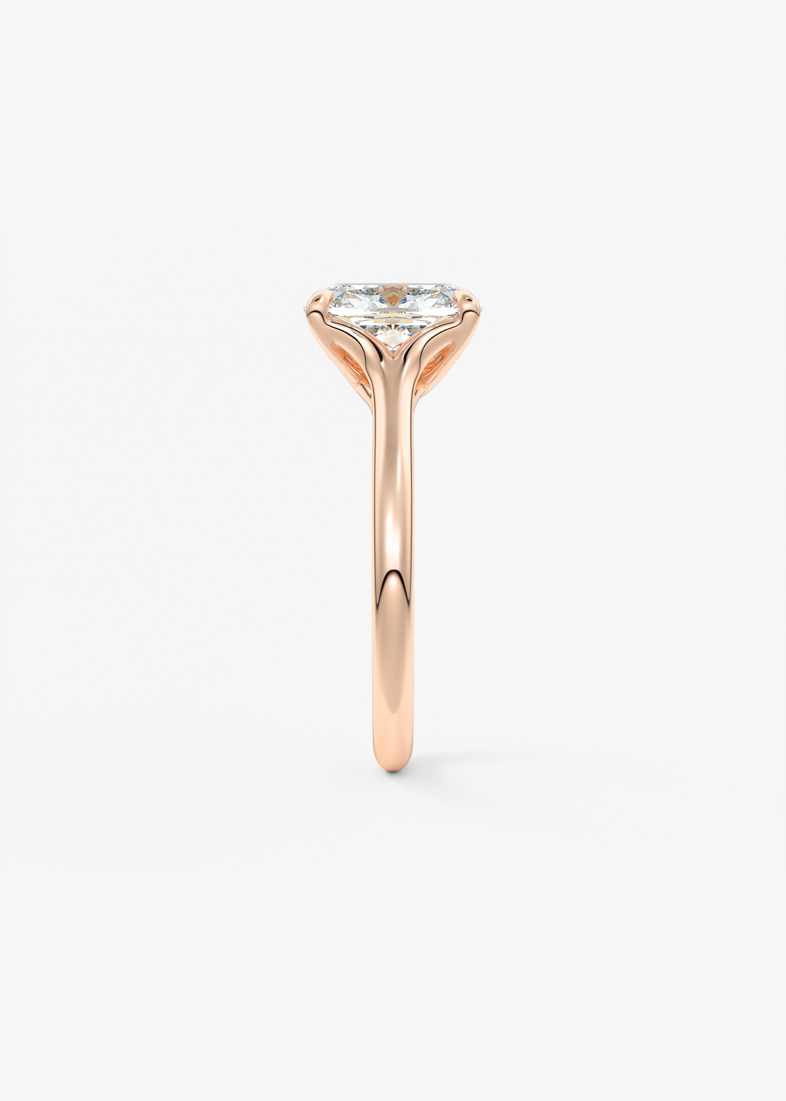 Elongated Cushion Split Shank Lab Grown Diamond Engagement Ring