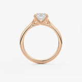 Elongated Cushion Split Shank Lab Grown Diamond Engagement Ring