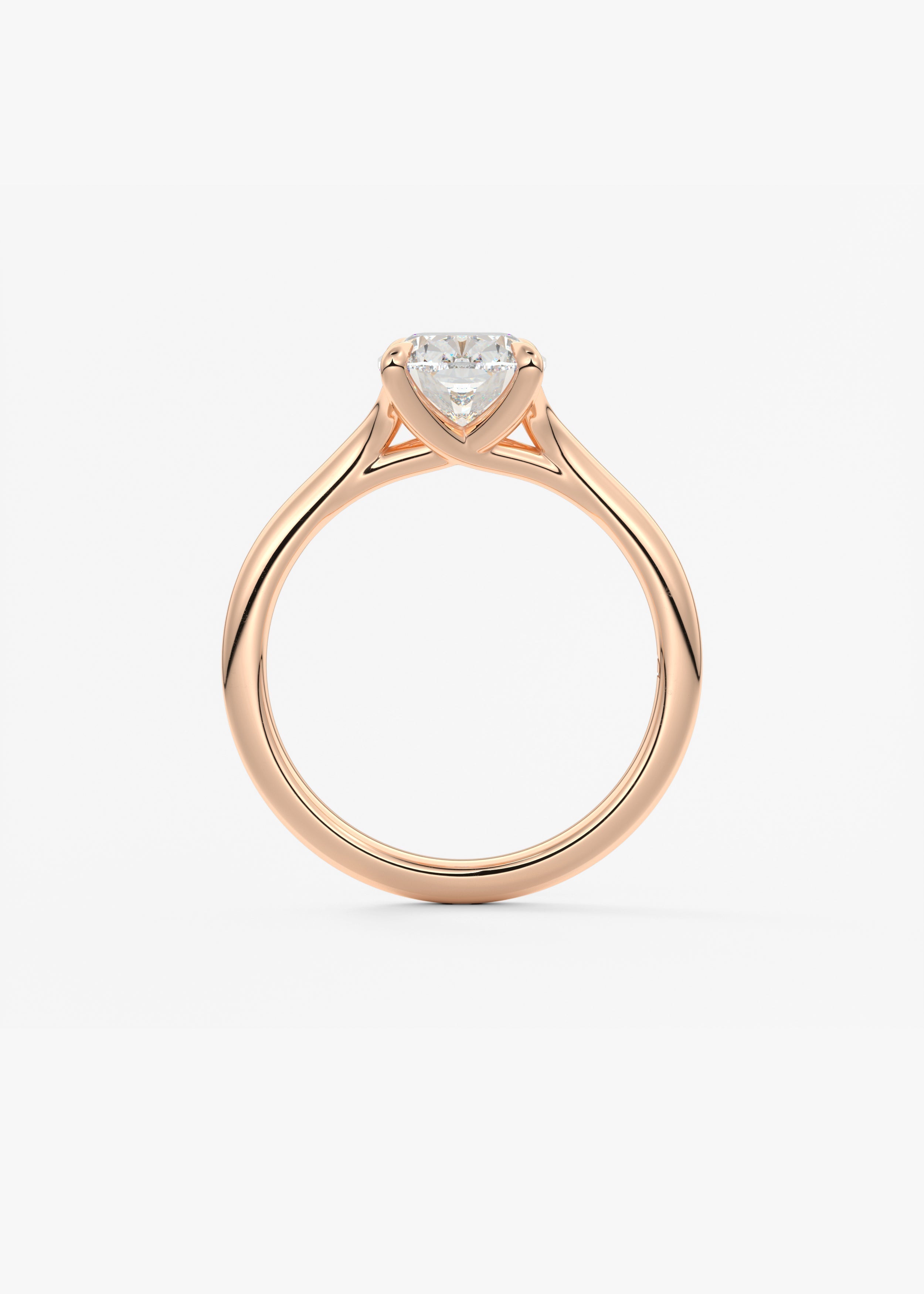Elongated Cushion Split Shank Lab Grown Diamond Engagement Ring