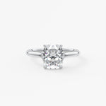 Elongated Cushion Split Shank Lab Grown Diamond Engagement Ring
