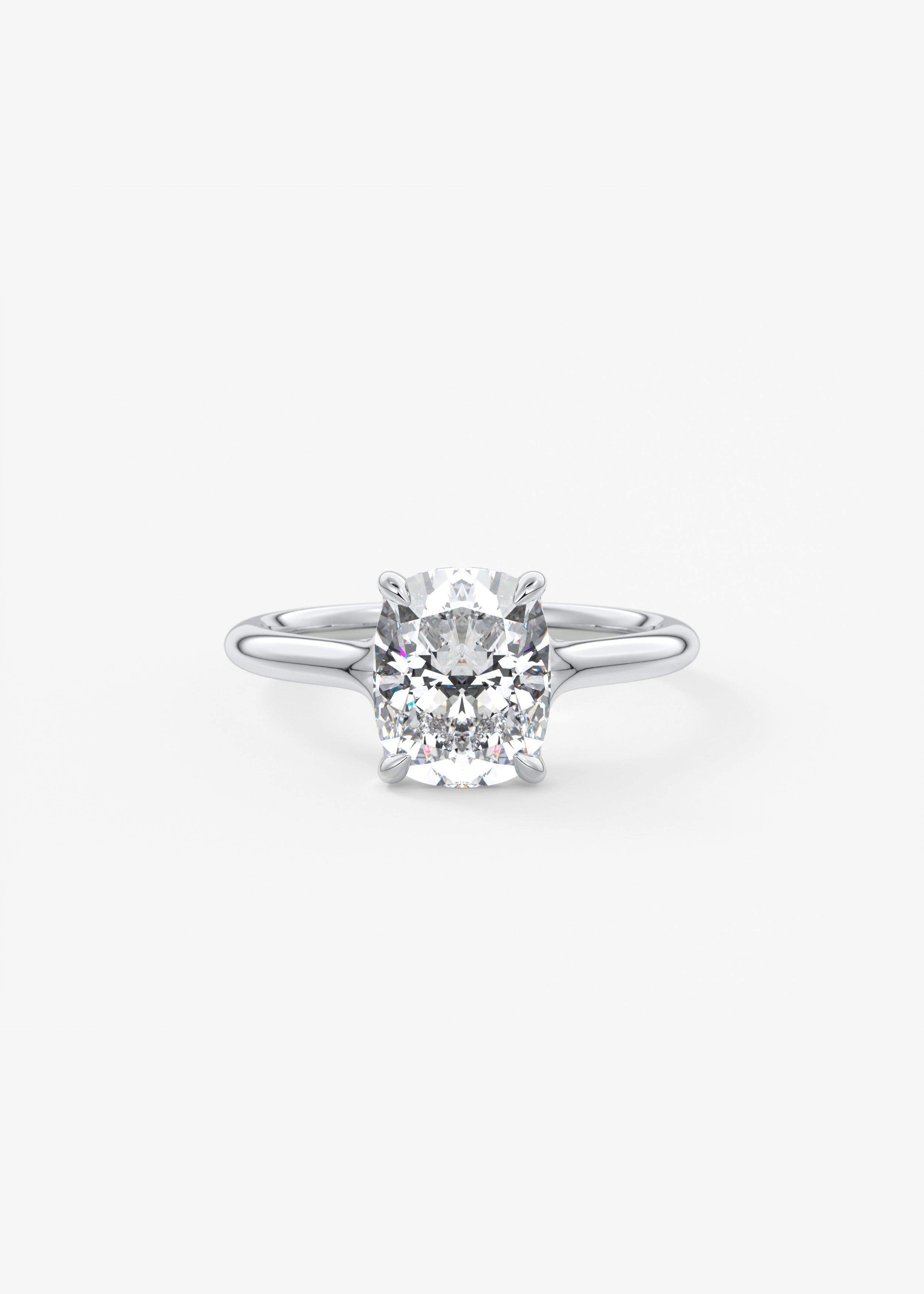 Elongated Cushion Split Shank Lab Grown Diamond Engagement Ring