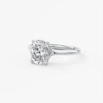 Elongated Cushion Split Shank Lab Grown Diamond Engagement Ring