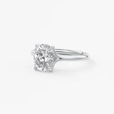 Elongated Cushion Split Shank Lab Grown Diamond Engagement Ring
