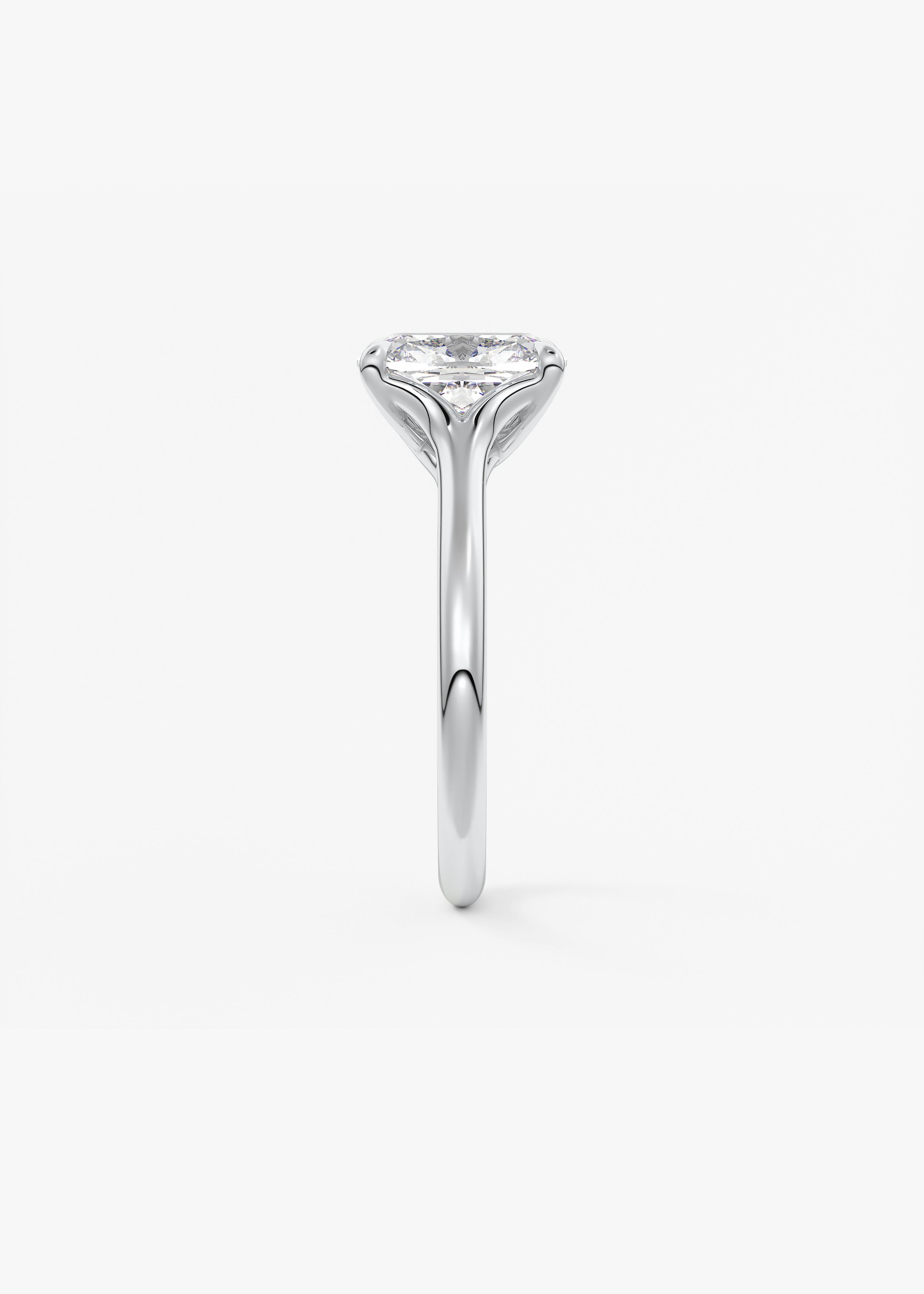 Elongated Cushion Split Shank Lab Grown Diamond Engagement Ring