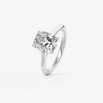 Elongated Cushion Split Shank Lab Grown Diamond Engagement Ring