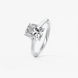 Elongated Cushion Split Shank Lab Grown Diamond Engagement Ring