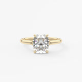 Elongated Cushion Split Shank Lab Grown Diamond Engagement Ring