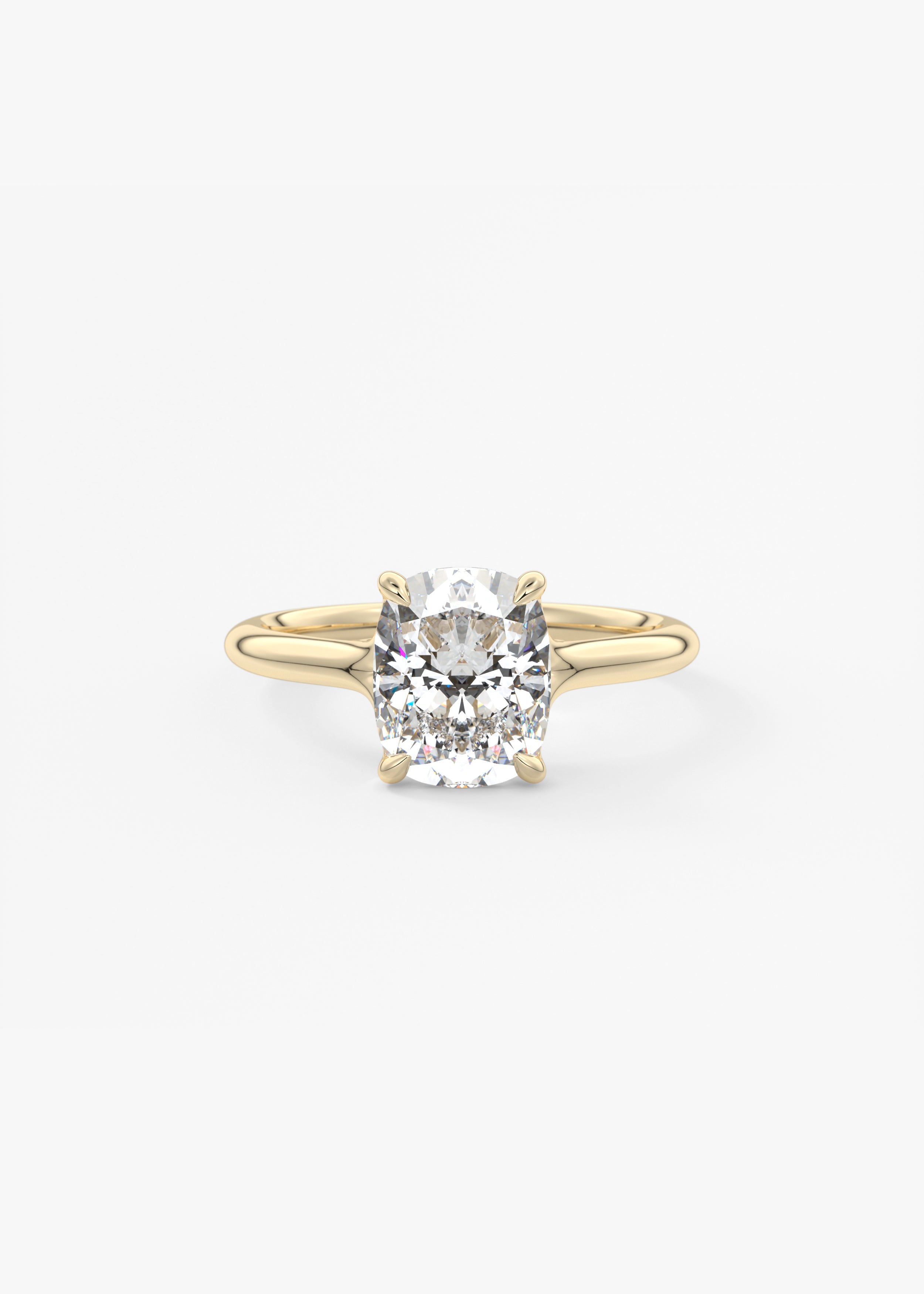 Elongated Cushion Split Shank Lab Grown Diamond Engagement Ring