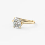 Elongated Cushion Split Shank Lab Grown Diamond Engagement Ring