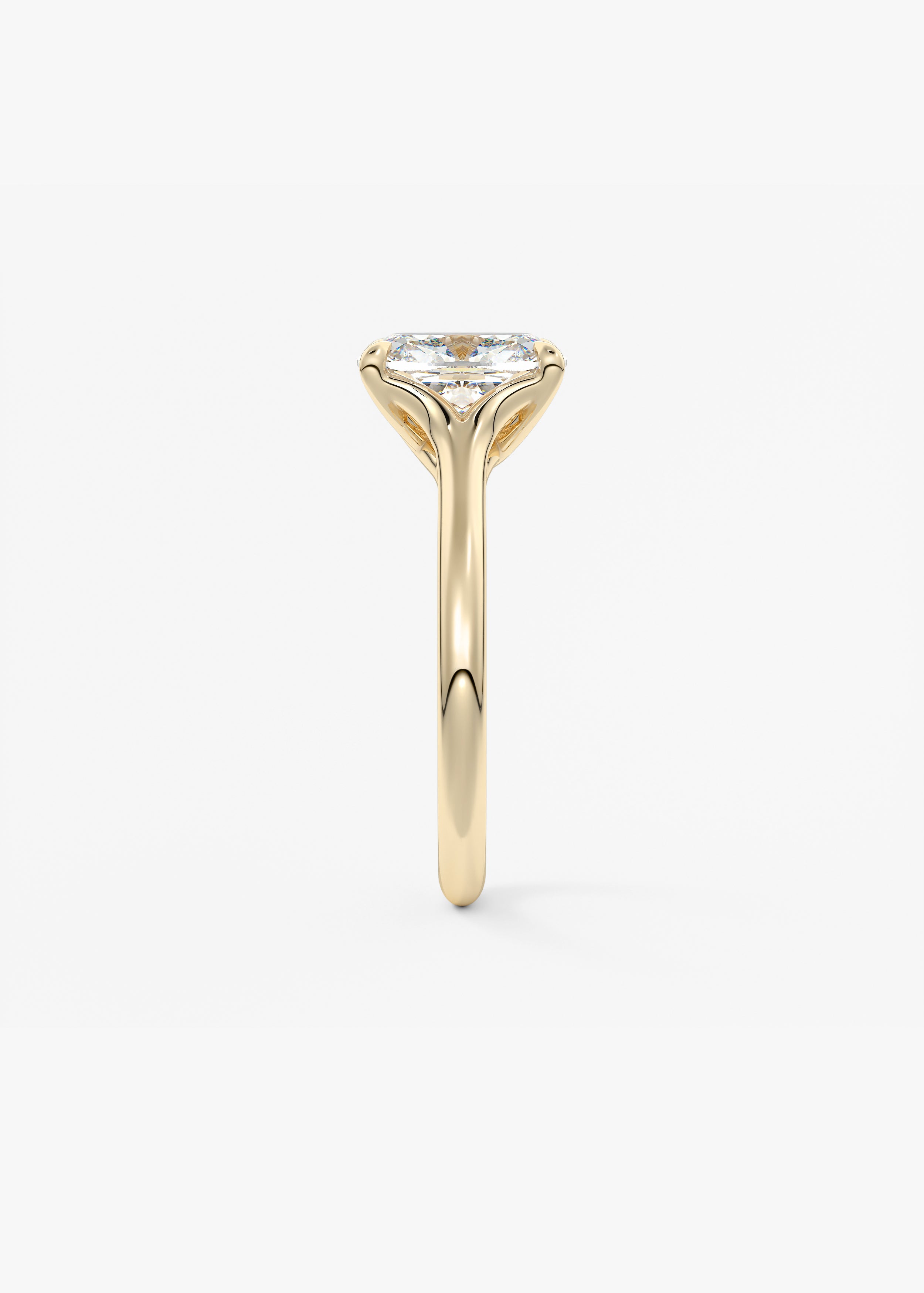 Elongated Cushion Split Shank Lab Grown Diamond Engagement Ring