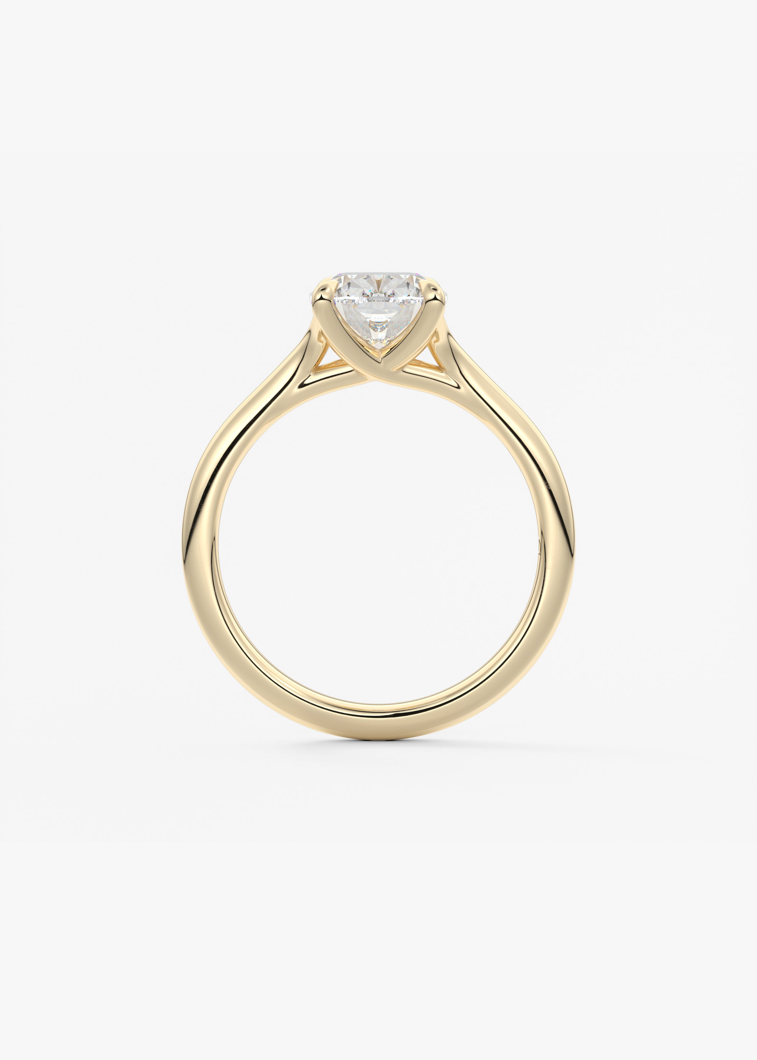 Elongated Cushion Split Shank Lab Grown Diamond Engagement Ring