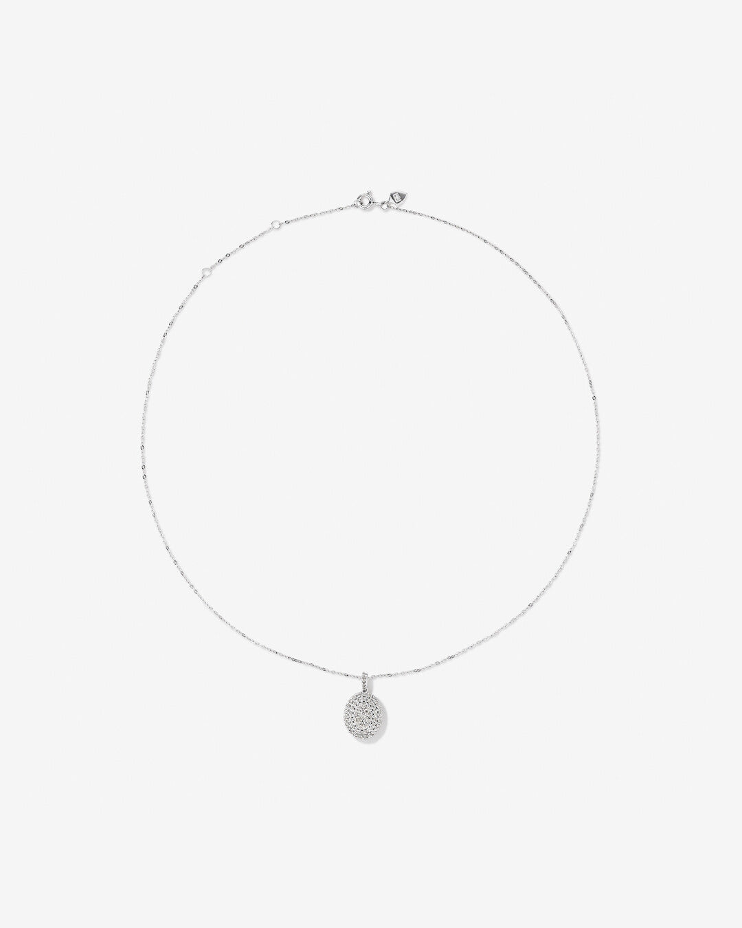 Round Cut Cubic Zirconia in 925 Sterling Silver Necklace 3