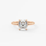 Elongated Cushion Hidden Halo Lab Grown Diamond Engagement Ring