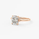 Elongated Cushion Hidden Halo Lab Grown Diamond Engagement Ring