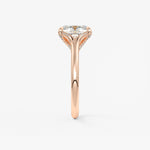 Elongated Cushion Hidden Halo Lab Grown Diamond Engagement Ring