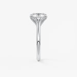 Elongated Cushion Hidden Halo Lab Grown Diamond Engagement Ring