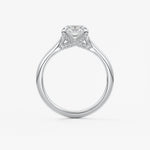 Elongated Cushion Hidden Halo Lab Grown Diamond Engagement Ring