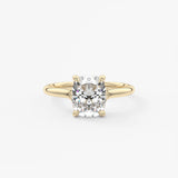 Elongated Cushion Hidden Halo Lab Grown Diamond Engagement Ring