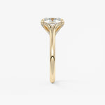 Elongated Cushion Hidden Halo Lab Grown Diamond Engagement Ring