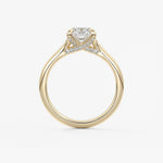 Elongated Cushion Hidden Halo Lab Grown Diamond Engagement Ring