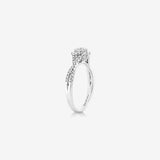Stunning 0.7 CT Round Moissanite Engagement Ring With Halo & Pave Design 3