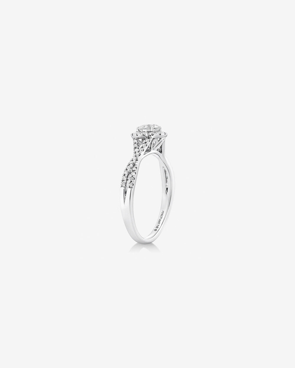 Stunning 0.7 CT Round Moissanite Engagement Ring With Halo & Pave Design 3