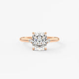 Elongated Cushion Three Stone Lab Grown Diamond Engagement Ring