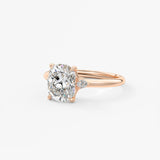 Elongated Cushion Three Stone Lab Grown Diamond Engagement Ring