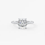 Elongated Cushion Three Stone Lab Grown Diamond Engagement Ring
