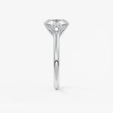 Elongated Cushion Three Stone Lab Grown Diamond Engagement Ring