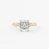 Elongated Cushion Three Stone Lab Grown Diamond Engagement Ring