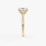 Elongated Cushion Three Stone Lab Grown Diamond Engagement Ring