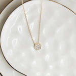 0.30 CT Round Moissanite Diamond Pendant Necklace in Solid Gold 1