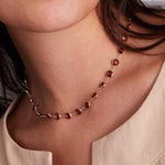 15.38 TCW Round Garnet Lab Made Diamond- January Birthstone Necklace 6