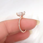 Stunning 4.20 CT Oval Moissanite Engagement Ring with Hidden Halo Design 7