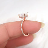 Stunning 4.20 CT Oval Moissanite Engagement Ring with Hidden Halo Design 7