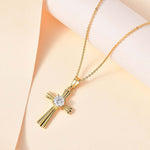 Round Cut Cubic Zirconia in 925 Sterling Silver Necklace 3