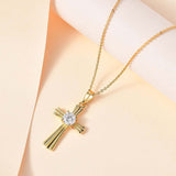 Round Cut Cubic Zirconia in 925 Sterling Silver Necklace 3