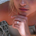 Stunning 0.5 CT Cushion Moissanite Engagement Ring With Halo & Pave Design 7