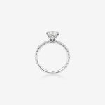 Stunning 1.37 CT Round Moissanite Engagement Ring in Pave Design 2