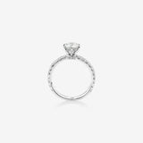 Stunning 1.37 CT Round Moissanite Engagement Ring in Pave Design 2