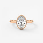 Oval Milgrain Bezel Lab Grown Diamond Engagement Ring
