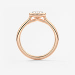 Oval Milgrain Bezel Lab Grown Diamond Engagement Ring