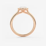 Oval Milgrain Bezel Lab Grown Diamond Engagement Ring