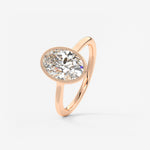Oval Milgrain Bezel Lab Grown Diamond Engagement Ring