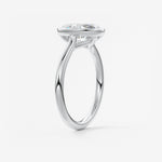 Oval Milgrain Bezel Lab Grown Diamond Engagement Ring