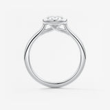 Oval Milgrain Bezel Lab Grown Diamond Engagement Ring